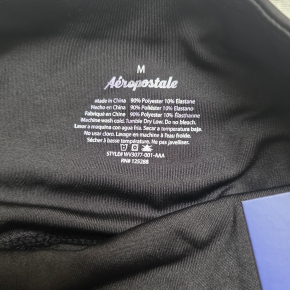 Aeropostale Black Leggings with Bold Logo - Picture 4 of 7